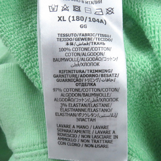 GUCCI sweat 700119 Main: 100% cotton, part: 97% cotton, part: 3% polyurethane mint mens XL Used Authentic