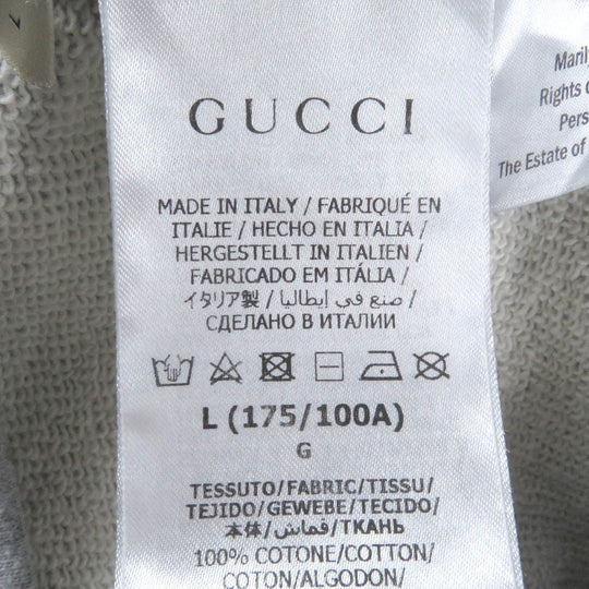 GUCCI Hoodie 700120 Main: 100% cotton, part: 97% cotton, part: 3% polyurethane gray mens L Used Authentic
