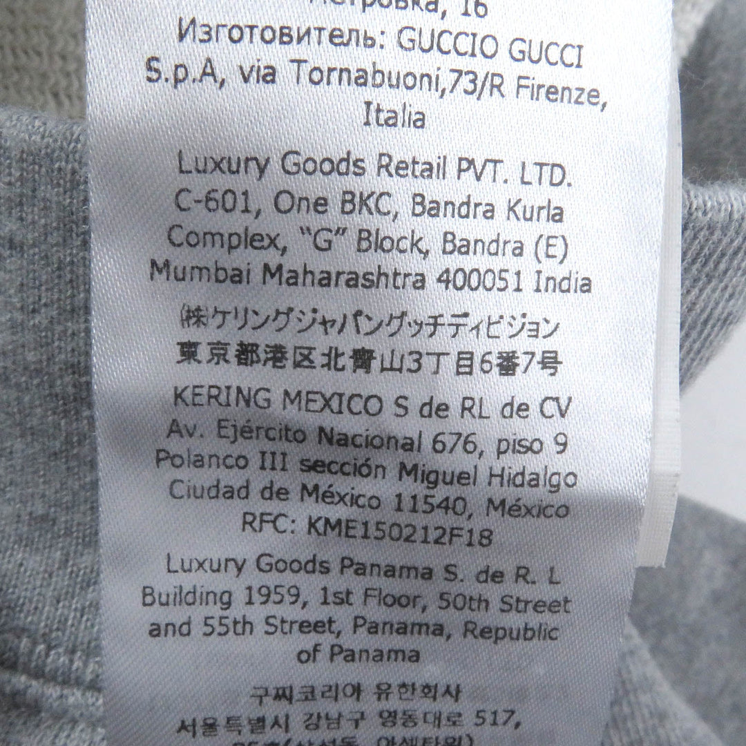 GUCCI Hoodie 700120 Main: 100% cotton, part: 97% cotton, part: 3% polyurethane gray mens L Used Authentic
