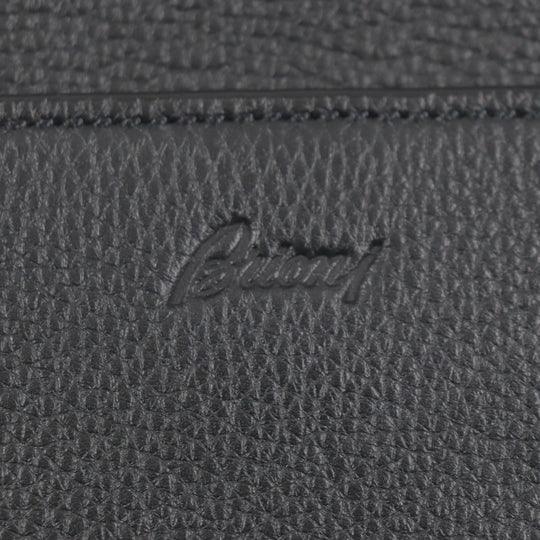 Brioni Briefcase OIUU0LO17191028 Leather black Taupe Grained Rhodes Leather mens Used Authentic