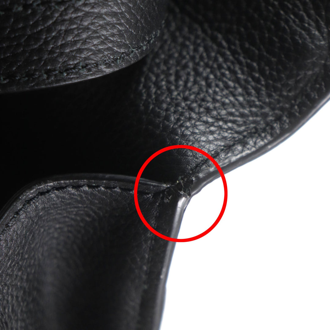 Brioni Briefcase OIUU0LO17191028 Leather black Taupe Grained Rhodes Leather mens Used Authentic