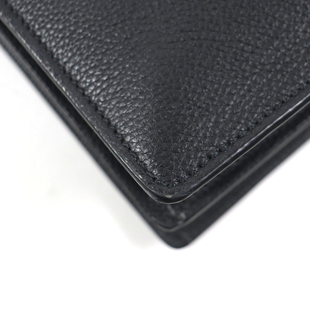 Brioni Briefcase OIUU0LO17191028 Leather black Taupe Grained Rhodes Leather mens Used Authentic