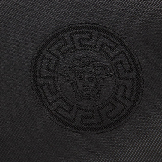 VERSACE setup Outer: 70% wool, Outer: 30% silk, Lining: 64% rayon, Lining: 36% cupra Gray black TAILOR MADE mens 46 Used Authentic
