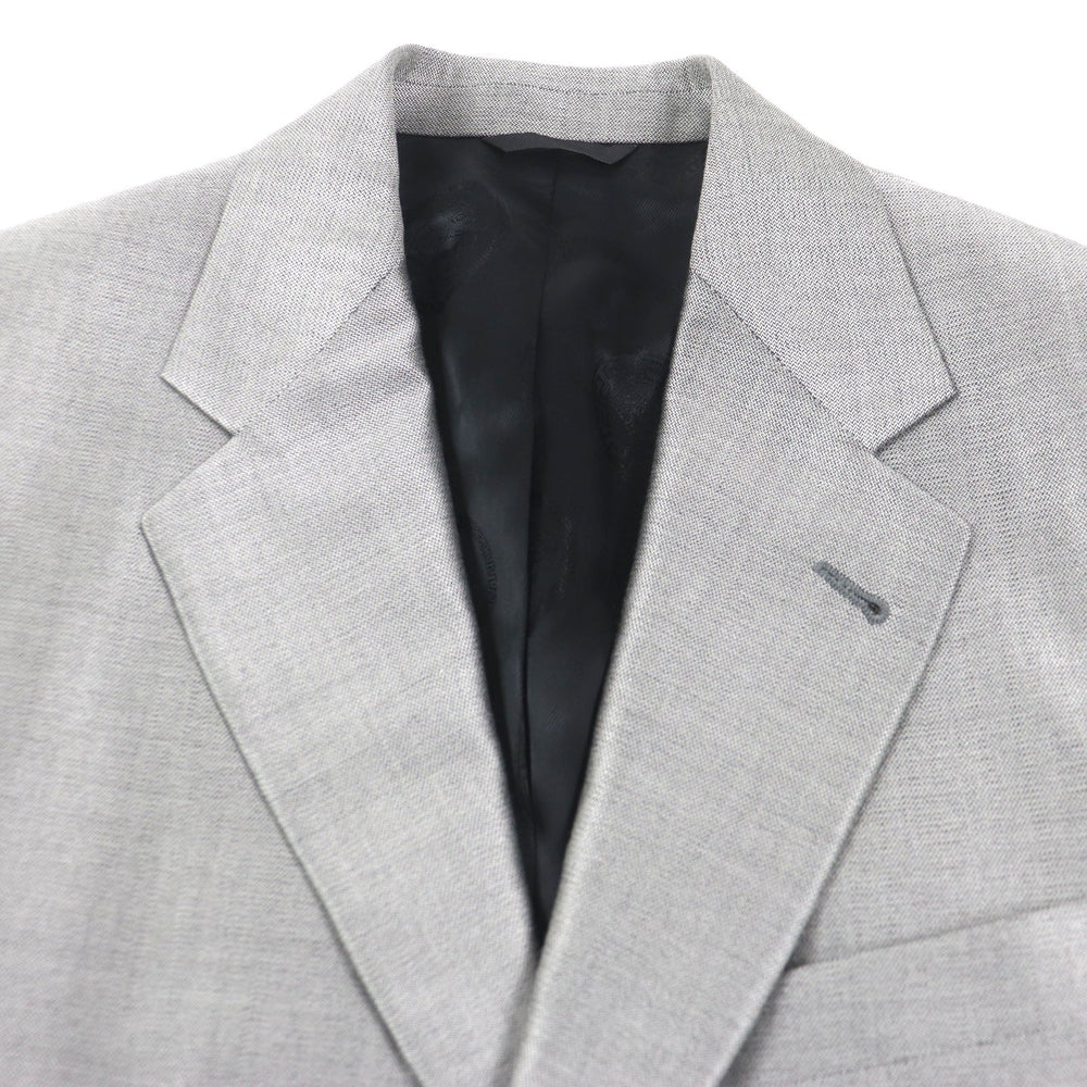 VERSACE setup Outer: 70% wool, Outer: 30% silk, Lining: 64% rayon, Lining: 36% cupra Gray black TAILOR MADE mens 46 Used Authentic