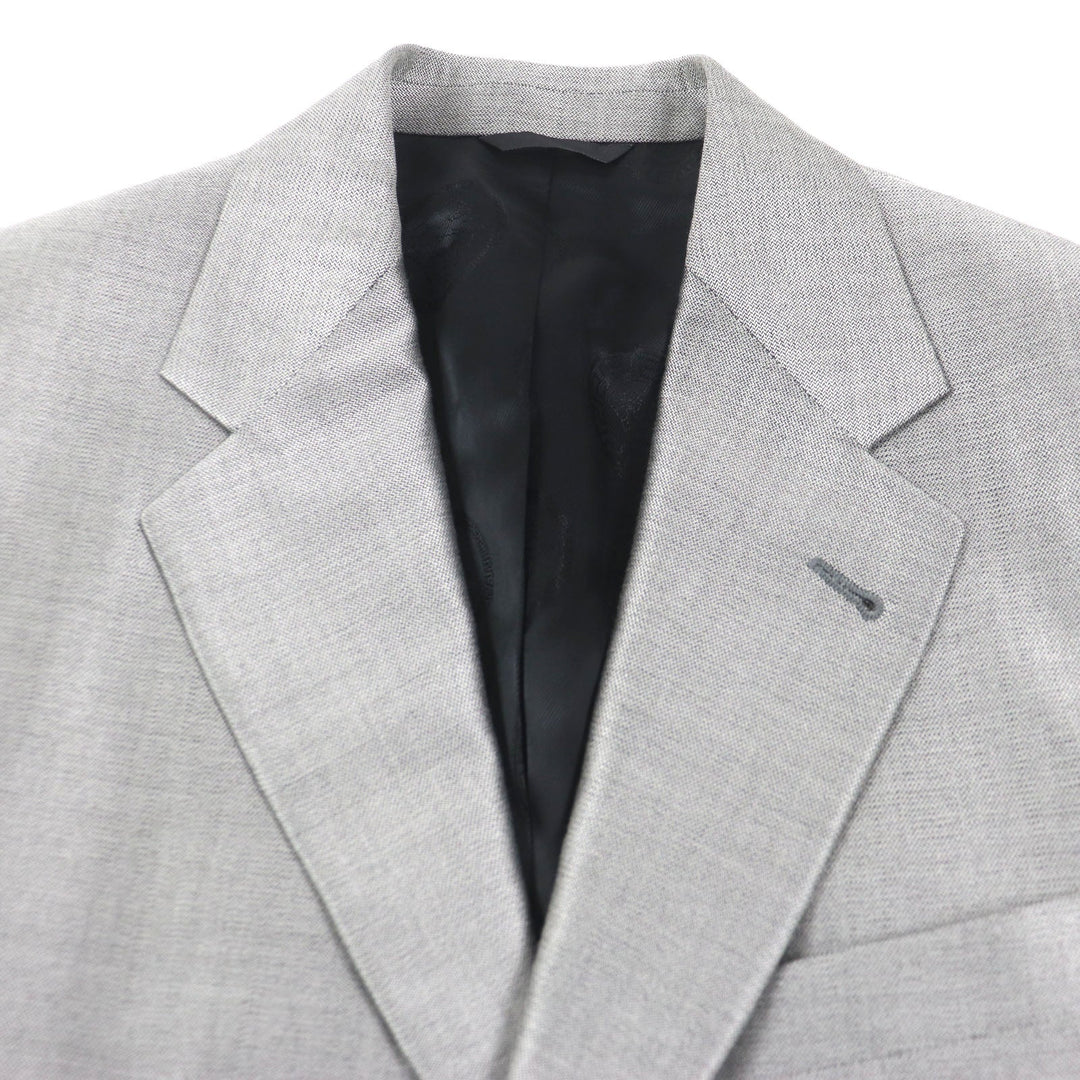 VERSACE setup Outer: 70% wool, Outer: 30% silk, Lining: 64% rayon, Lining: 36% cupra Gray black TAILOR MADE mens 46 Used Authentic