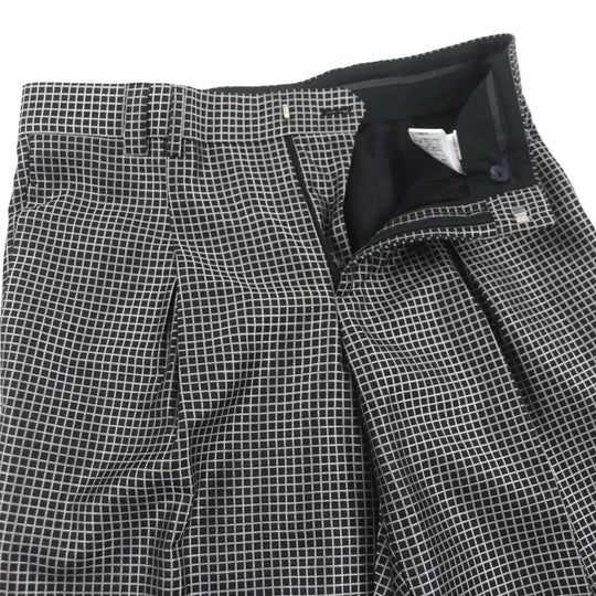 VERSACE setup Outer: 70% wool, Outer: 30% silk, Lining: 64% rayon, Lining: 36% cupra Gray black TAILOR MADE mens 46 Used Authentic