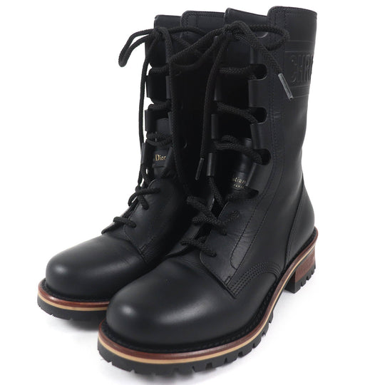 Christian Dior boots Main: Leather black Quest Women 35 1/2 Used Authentic