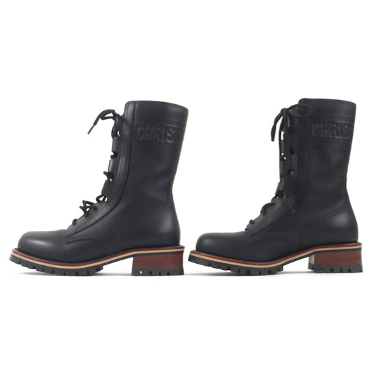 Christian Dior boots Main: Leather black Quest Women 35 1/2 Used Authentic