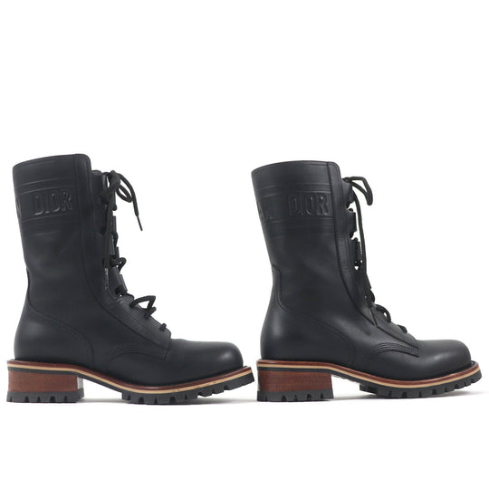 Christian Dior boots Main: Leather black Quest Women 35 1/2 Used Authentic