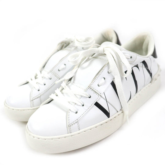 Valentino Garavani Low cut sneakers Main: Leather White Gray type Black Women 37 Used Authentic