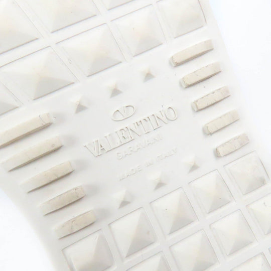 Valentino Garavani Low cut sneakers Main: Leather White Gray type Black Women 37 Used Authentic
