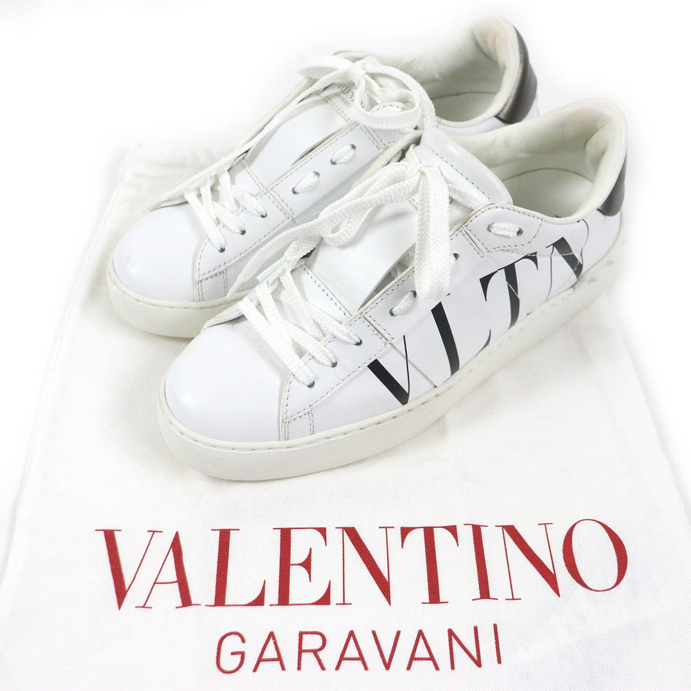 Valentino Garavani Low cut sneakers Main: Leather White Gray type Black Women 37 Used Authentic