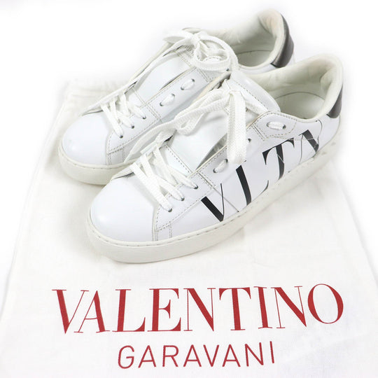 Valentino Garavani Low cut sneakers Main: Leather White Gray type Black Women 37 Used Authentic