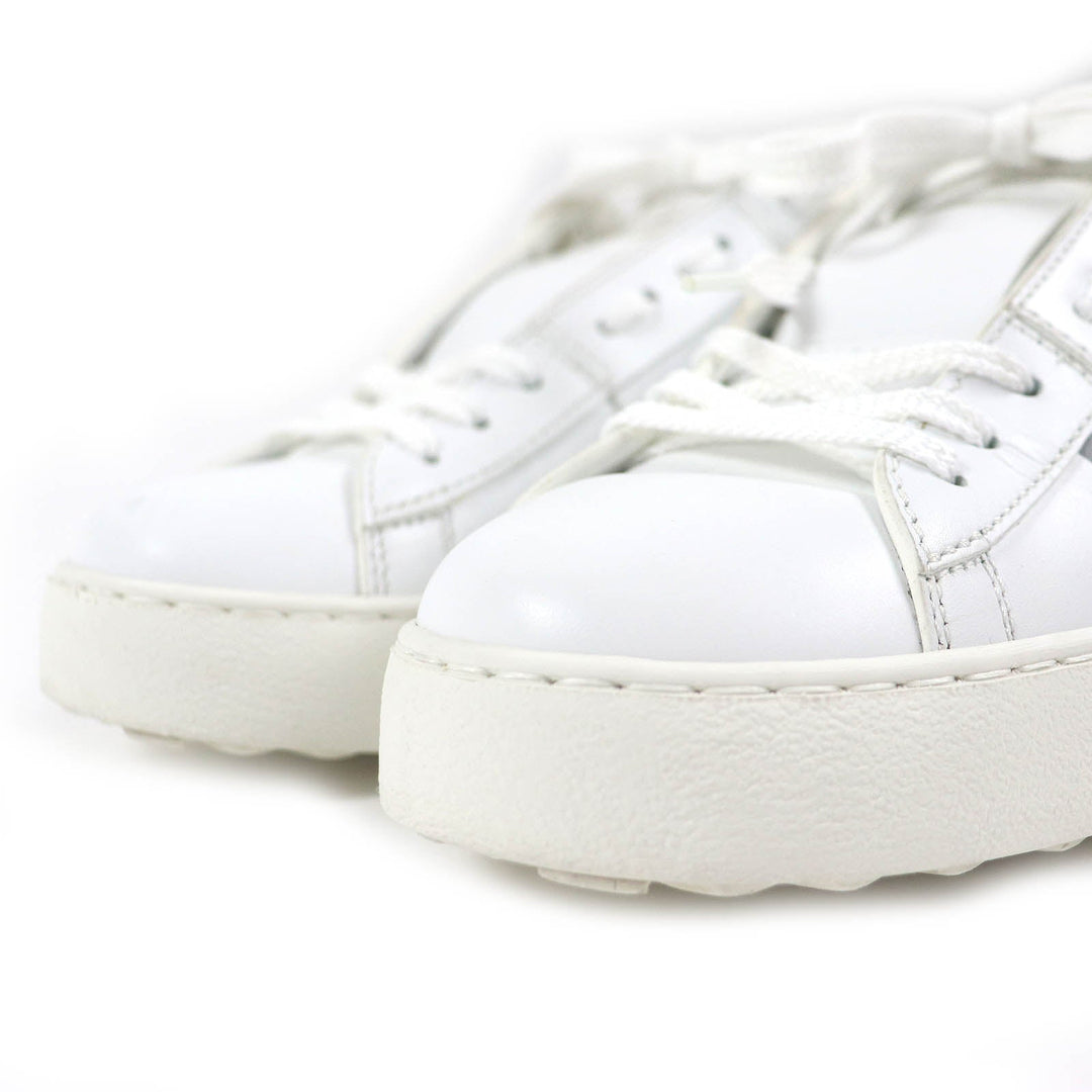 Valentino Garavani Low cut sneakers Main: Leather White Gray type Black Women 37 Used Authentic