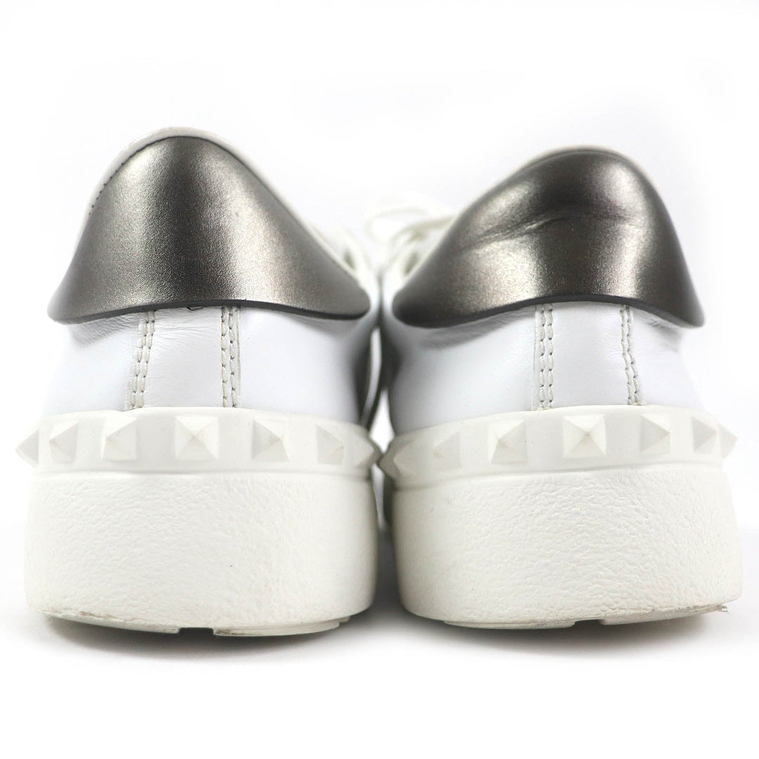 Valentino Garavani Low cut sneakers Main: Leather White Gray type Black Women 37 Used Authentic