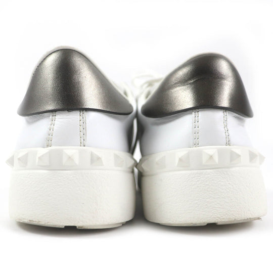 Valentino Garavani Low cut sneakers Main: Leather White Gray type Black Women 37 Used Authentic