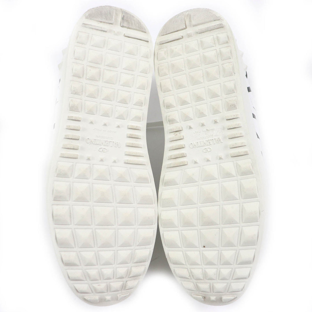 Valentino Garavani Low cut sneakers Main: Leather White Gray type Black Women 37 Used Authentic