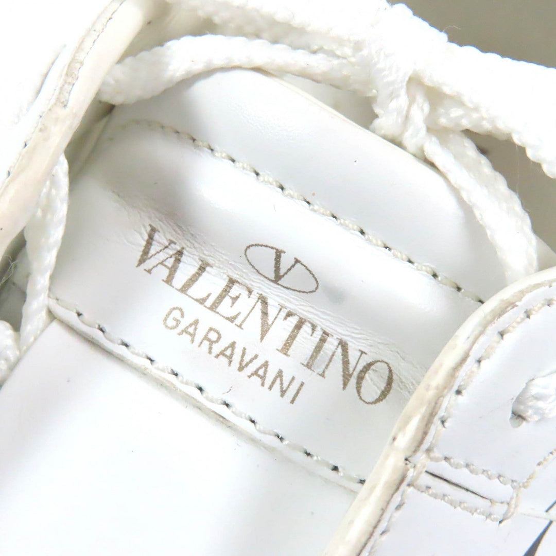 Valentino Garavani Low cut sneakers Main: Leather White Gray type Black Women 37 Used Authentic