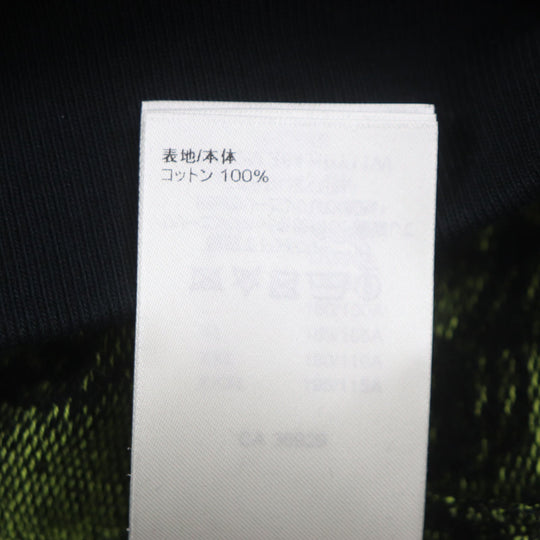 LOUIS VUITTON sweater Main: 100% cotton Black Lime Wavy Monogram mens L Used Authentic