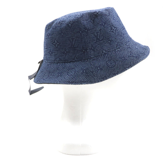 LOUIS VUITTON hat M7243L Outer: 100% cotton, Lining: 99% cotton, Lining: 1% polyurethane dark brown navy epi monogram mens Used Authentic