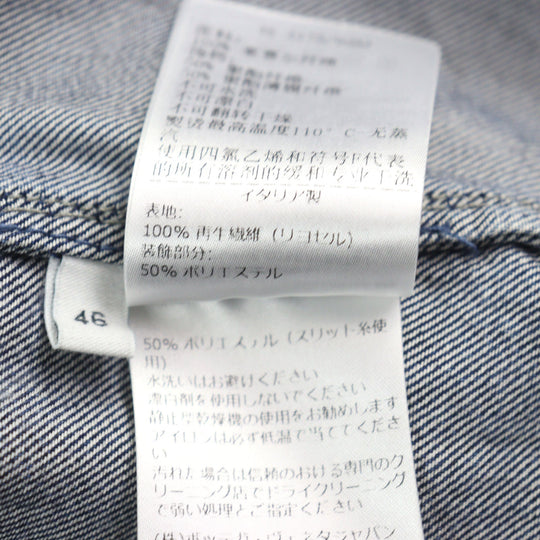 BOTTEGAVENETA Short sleeve shirt 659272 Outer: 100% Lyocell, Part: 100% Polyester Indigo blue mens 46 Used Authentic