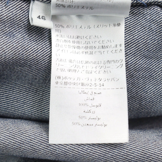 BOTTEGAVENETA Short sleeve shirt 659272 Outer: 100% Lyocell, Part: 100% Polyester Indigo blue mens 46 Used Authentic