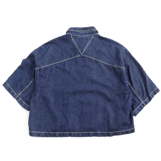 BOTTEGAVENETA Short sleeve shirt 659272 Outer: 100% Lyocell, Part: 100% Polyester Indigo blue mens 46 Used Authentic