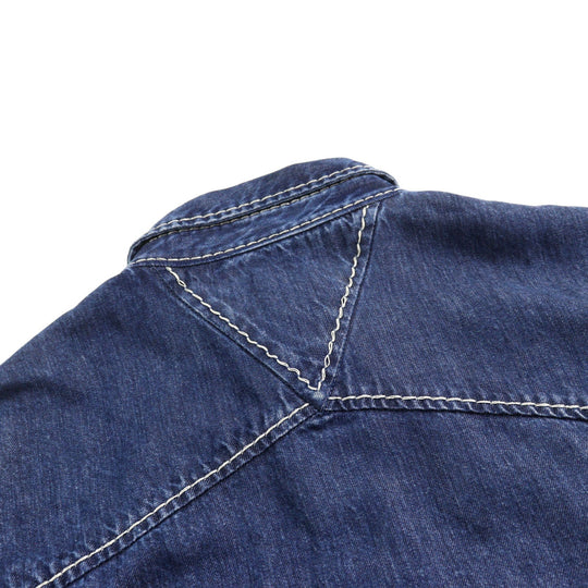 BOTTEGAVENETA Short sleeve shirt 659272 Outer: 100% Lyocell, Part: 100% Polyester Indigo blue mens 46 Used Authentic