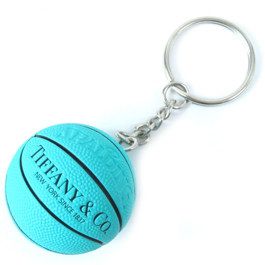 TIFFANY&Co. key ring PVC TIFFANY&Co. Blue Silver SPALDING Spalding Women Used Authentic