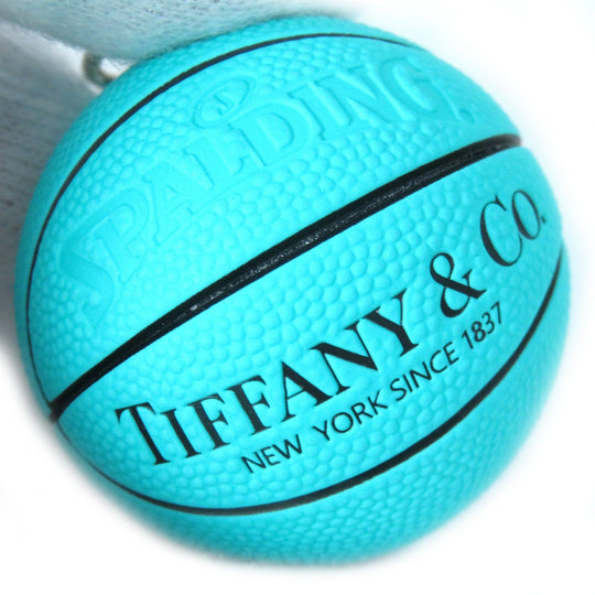 TIFFANY&Co. key ring PVC TIFFANY&Co. Blue Silver SPALDING Spalding Women Used Authentic