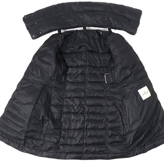 MONCLER down coat Outer: 100% nylon, Lining: 100% nylon, Filling: 85% down, Filling: 15% feather black VERNDIS Women Zero size Used Authentic