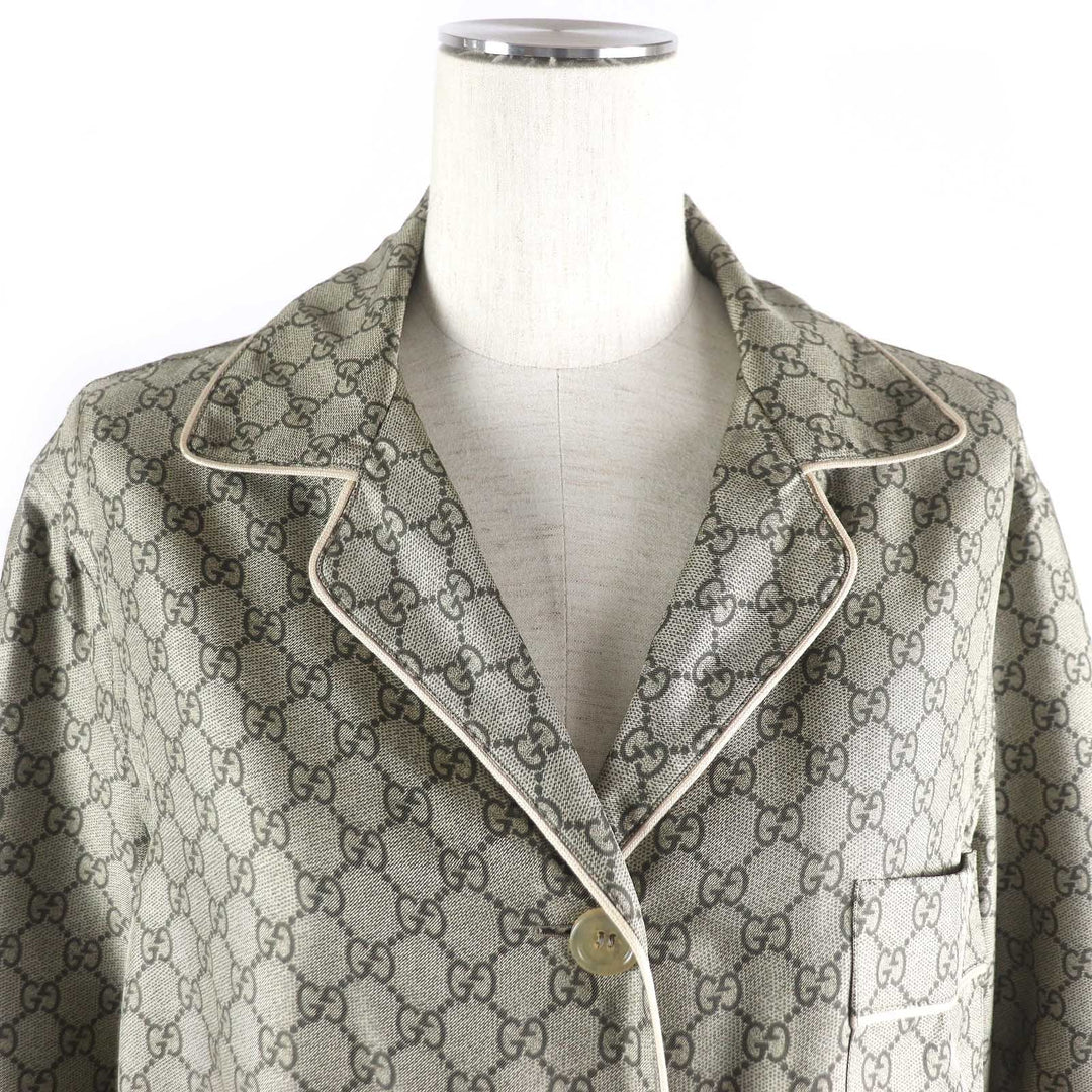 GUCCI setup 752917�E756503 Main: 100% silk, Part: 100% cotton beige Women 36 (155/80Y) Used Authentic
