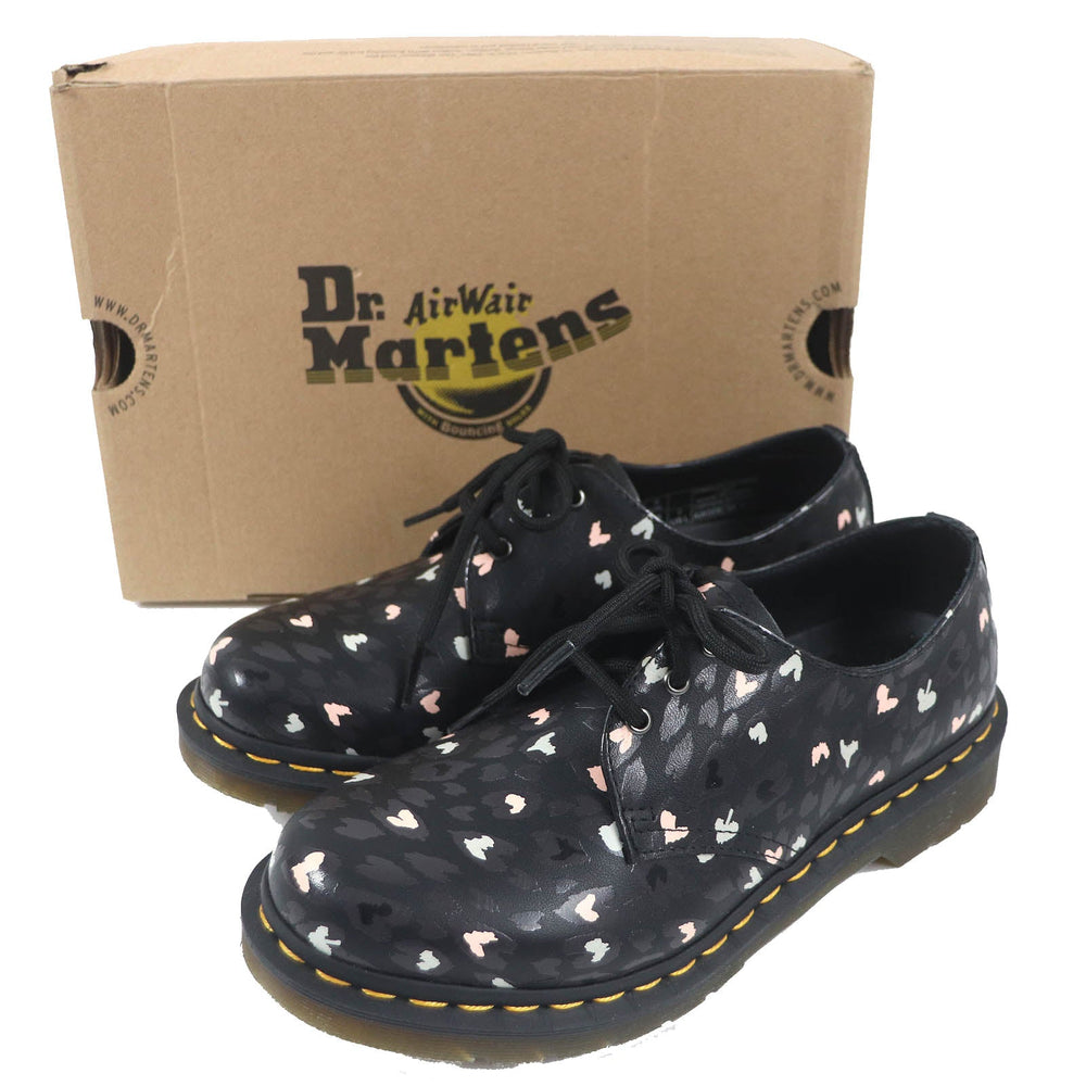 Dr.Martens Dress shoes 1461 Main: Leather, Upper: CUSTOM CHAOS HEARTS BACKHAND (printed full grain leather with straw lines on the surface) multicolor WILD HEARTS Women 38 Used Authentic