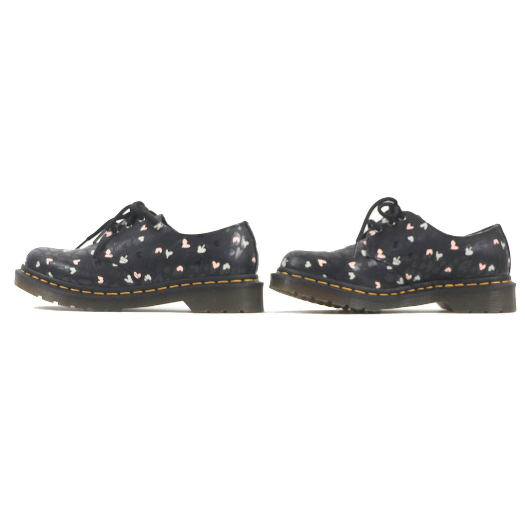 Dr.Martens Dress shoes 1461 Main: Leather, Upper: CUSTOM CHAOS HEARTS BACKHAND (printed full grain leather with straw lines on the surface) multicolor WILD HEARTS Women 38 Used Authentic