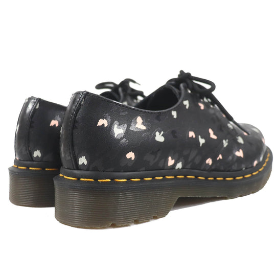 Dr.Martens Dress shoes 1461 Main: Leather, Upper: CUSTOM CHAOS HEARTS BACKHAND (printed full grain leather with straw lines on the surface) multicolor WILD HEARTS Women 38 Used Authentic