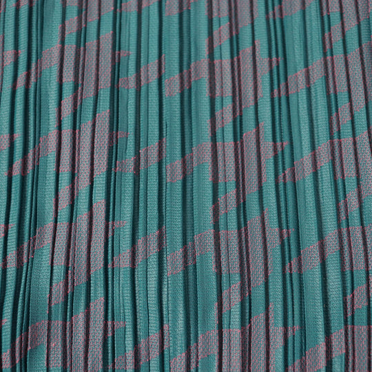 PLEATS PLEASE cardigan PP53-JA621 Main: 84% polyester, 16% cotton Green pink Women 3 Used Authentic