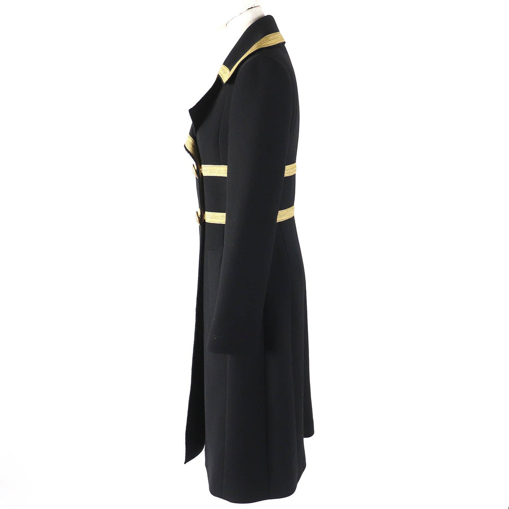 DOLCE&GABBANA coat Outer: 90% wool, Outer: 10% polyester, Lining: 97% polyester, Lining: 3% elastane (polyurethane) Black gold Women 38 Used Authentic