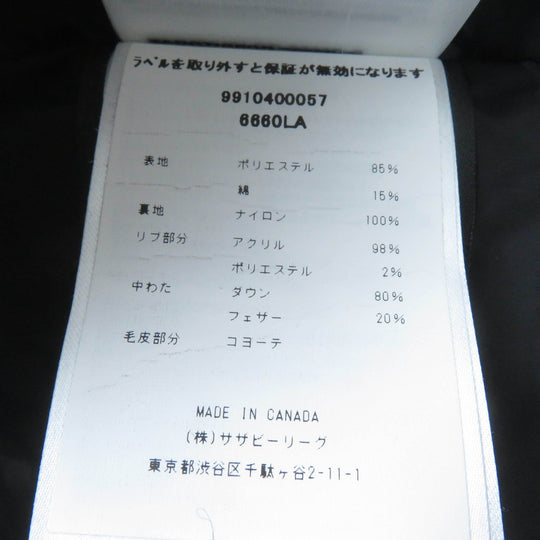 CANADA GOOSE down coat 6660LA Main: 85% polyester, Main: 15% cotton, Lining: 100% nylon, Part: 98% acrylic, Part: 2% polyester Navy TRILLIUM PARKA Trillium Hoodie Women S Used Authentic