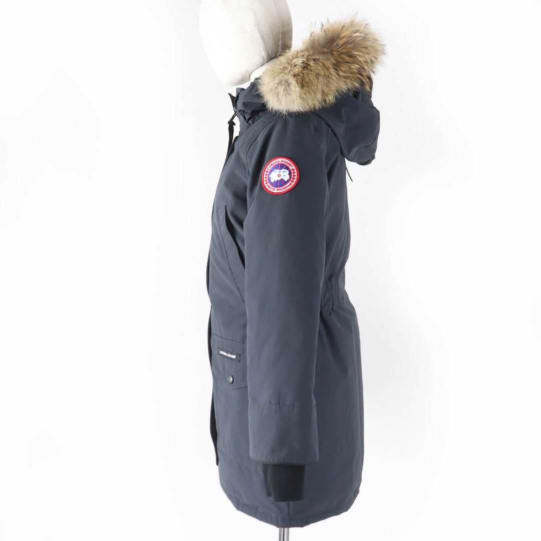 CANADA GOOSE down coat 6660LA Main: 85% polyester, Main: 15% cotton, Lining: 100% nylon, Part: 98% acrylic, Part: 2% polyester Navy TRILLIUM PARKA Trillium Hoodie Women S Used Authentic
