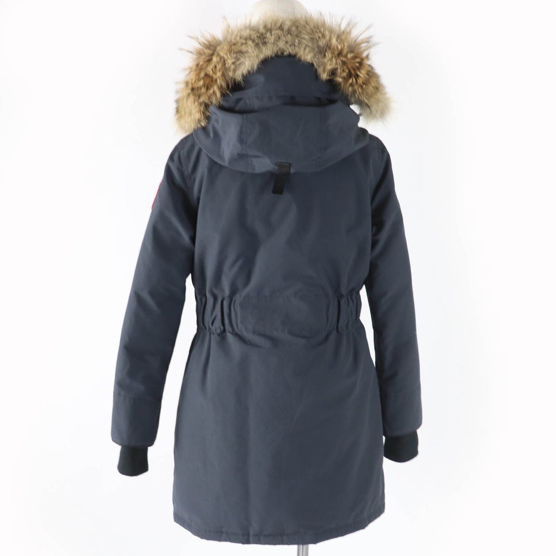 CANADA GOOSE down coat 6660LA Main: 85% polyester, Main: 15% cotton, Lining: 100% nylon, Part: 98% acrylic, Part: 2% polyester Navy TRILLIUM PARKA Trillium Hoodie Women S Used Authentic