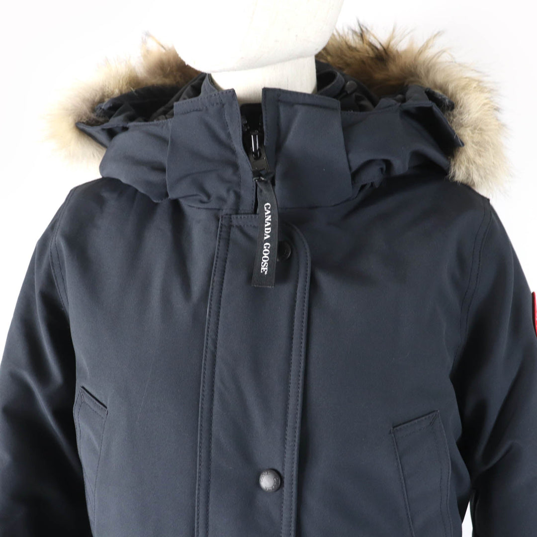CANADA GOOSE down coat 6660LA Main: 85% polyester, Main: 15% cotton, Lining: 100% nylon, Part: 98% acrylic, Part: 2% polyester Navy TRILLIUM PARKA Trillium Hoodie Women S Used Authentic