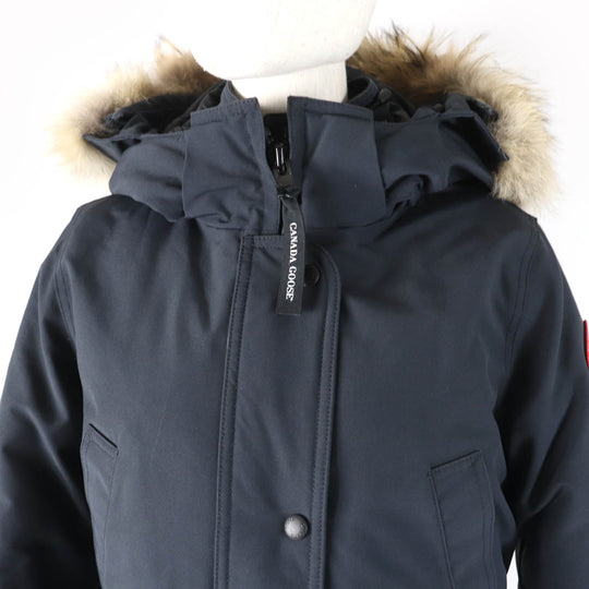 CANADA GOOSE down coat 6660LA Main: 85% polyester, Main: 15% cotton, Lining: 100% nylon, Part: 98% acrylic, Part: 2% polyester Navy TRILLIUM PARKA Trillium Hoodie Women S Used Authentic