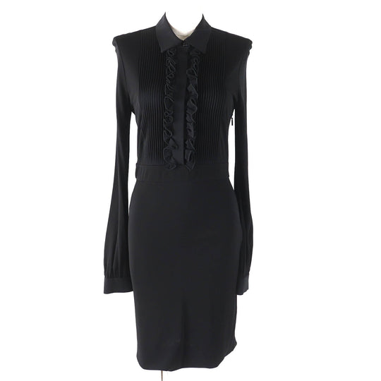 GUCCI one piece 364336 X5449 Outer: 100% rayon, Part: 100% silk, Lining: 100% rayon black Women S Used Authentic