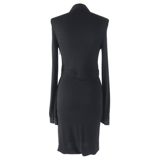 GUCCI one piece 364336 X5449 Outer: 100% rayon, Part: 100% silk, Lining: 100% rayon black Women S Used Authentic