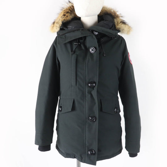 CANADA GOOSE down coat 2300JL Main: 85% polyester, Main: 15% cotton, Lining: 100% nylon, Filling: 100% down, Part: 100% polyester black CHARLOTTE Women S Used Authentic