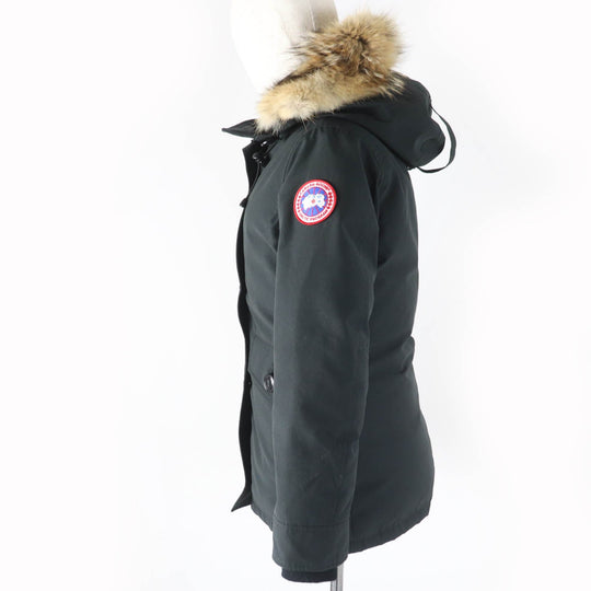 CANADA GOOSE down coat 2300JL Main: 85% polyester, Main: 15% cotton, Lining: 100% nylon, Filling: 100% down, Part: 100% polyester black CHARLOTTE Women S Used Authentic
