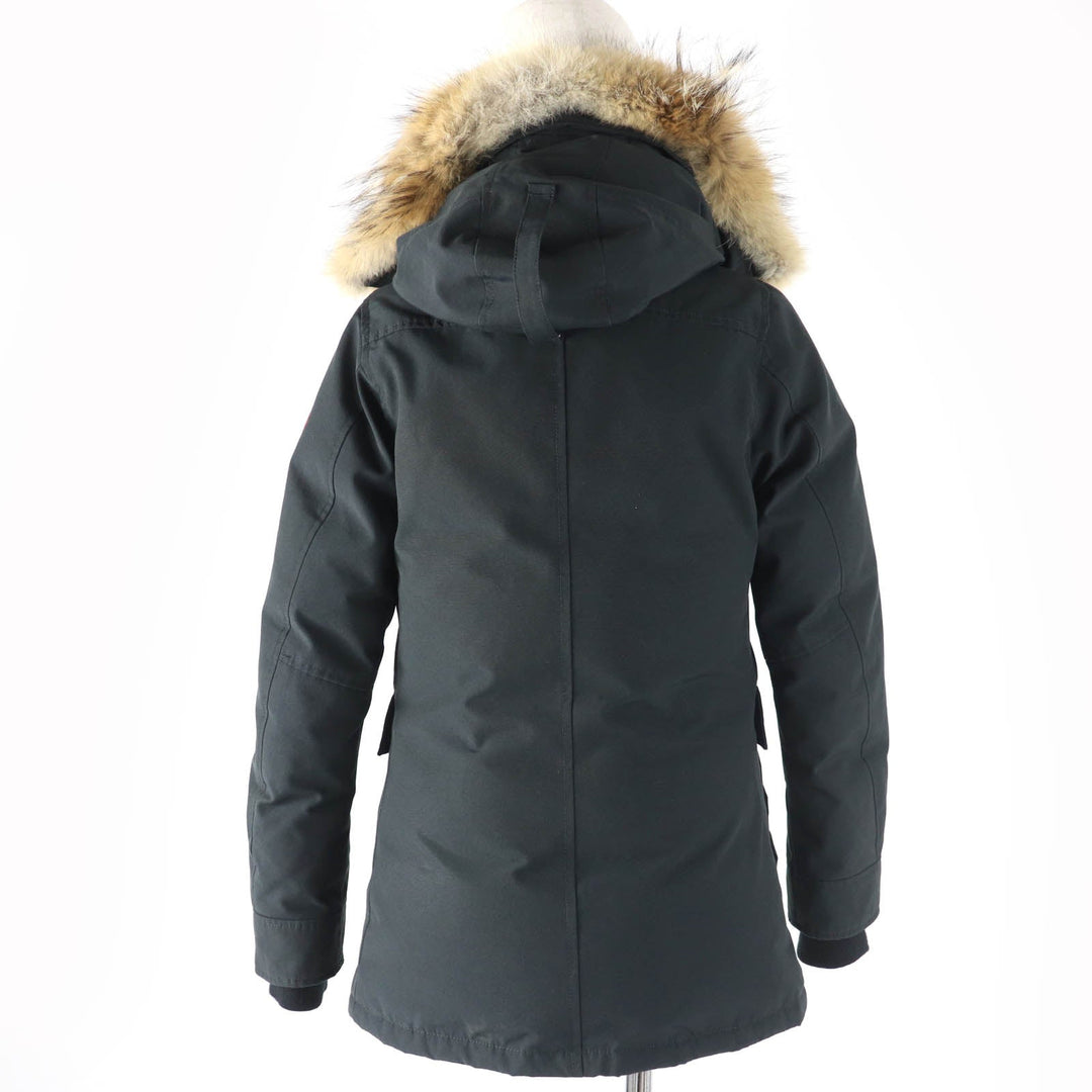 CANADA GOOSE down coat 2300JL Main: 85% polyester, Main: 15% cotton, Lining: 100% nylon, Filling: 100% down, Part: 100% polyester black CHARLOTTE Women S Used Authentic