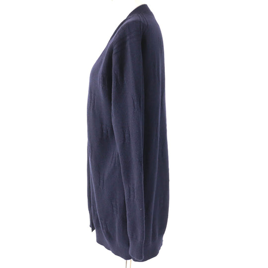 HERMES cardigan Main: 100% wool Navy Women 38 Used Authentic