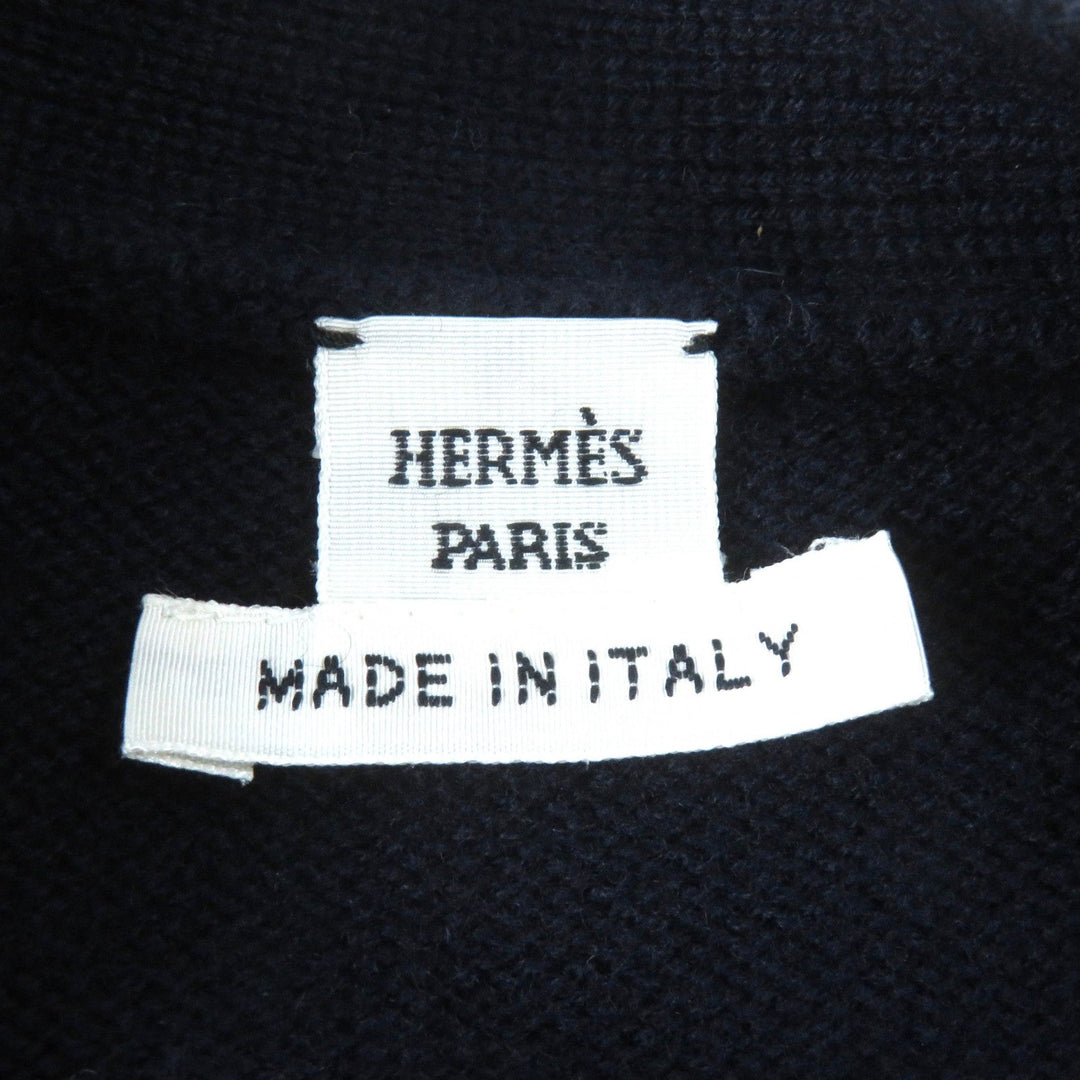 HERMES cardigan Main: 100% wool Navy Women 38 Used Authentic