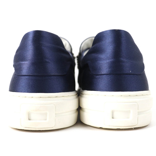 ROGERVIVIER sneakers polyester navy black white Sneaky Viv Women 35 1/2 Used Authentic